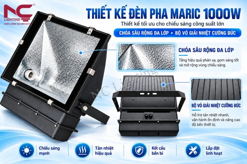 Đặc điểm của đèn pha Maric 1000W