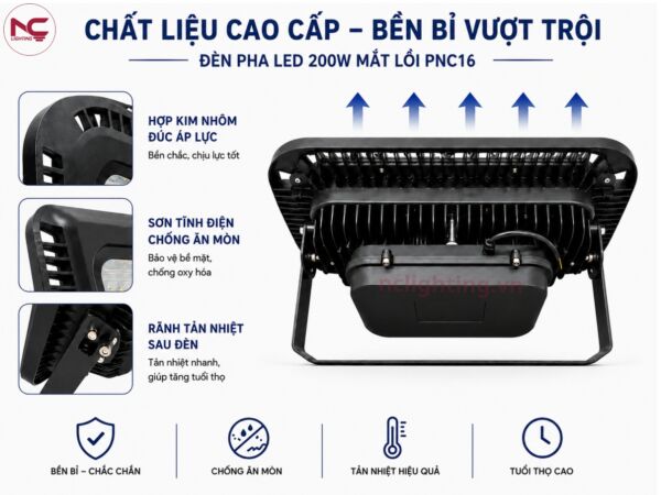 PNC16 được làm từ chất liệu cao cấp bền bỉ