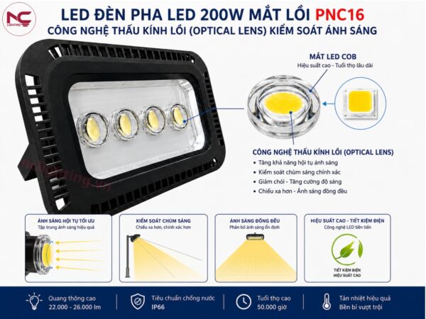 pnc16 được làm từ chip leb cob cao cấp