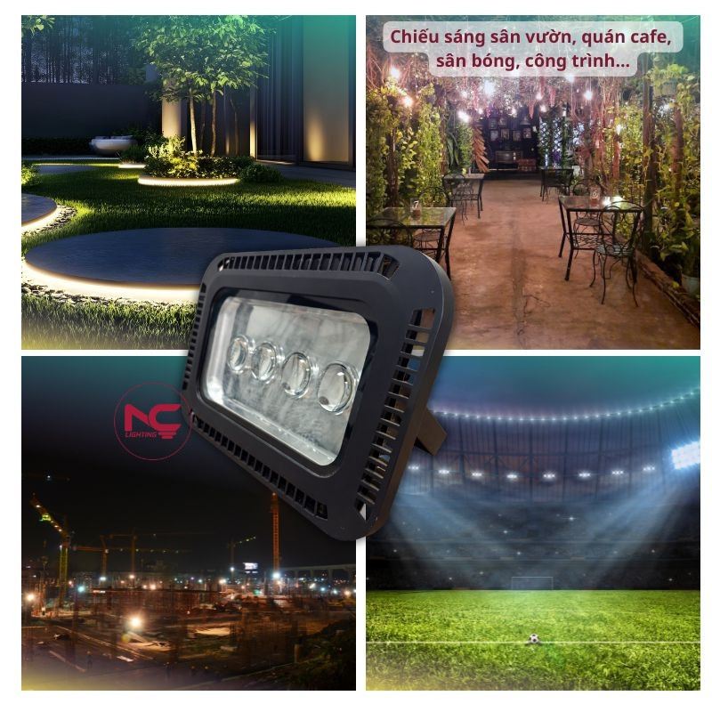 Ứng dụng của đèn pha led PNC16 khá đa dạng như chiếu sáng công viên, sân thể thao....