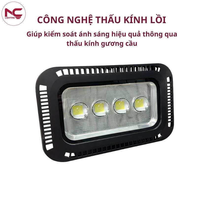 Công nghệ thấu kính lồi của đèn pha led PNC16 giúp ánh sáng đi xa hơn