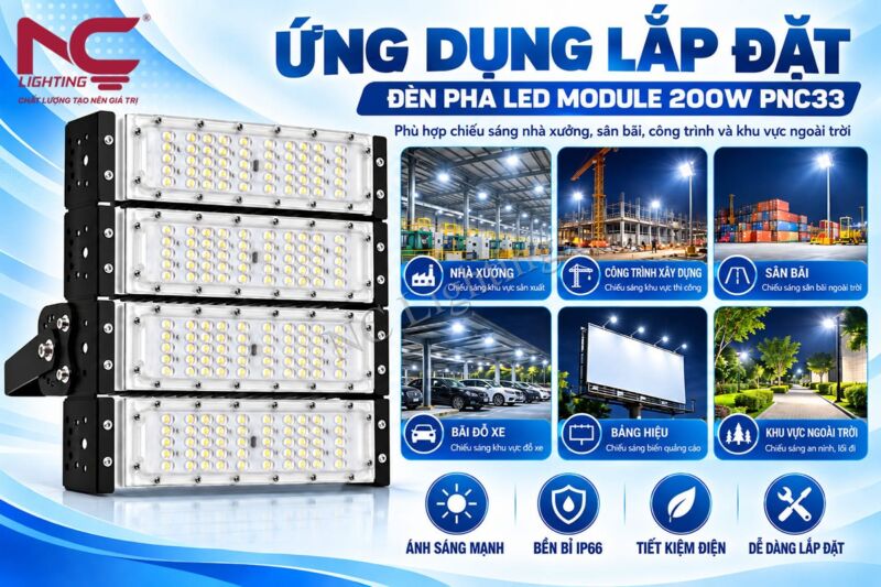 Ứng dụng thực tế của đèn pha LED PNC33