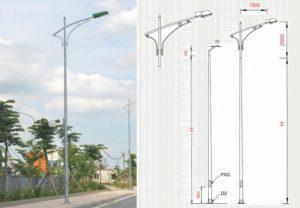 cột đèn cao áp rời cần