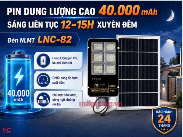 Pin LNC-82 có thể sáng liên tục 12-15h