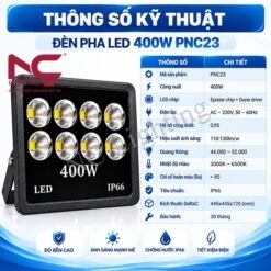 Thông số kỹ thuật đèn pha LED cao áp PNC23