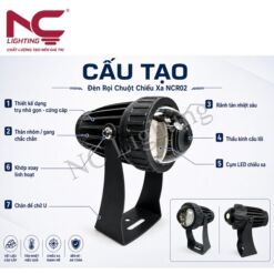 Cấu tạo đèn rọi chuột chiếu xa NCR02