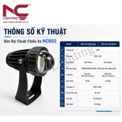 Thông số kỹ thuật đèn rọi chuột chiếu xa NCR02