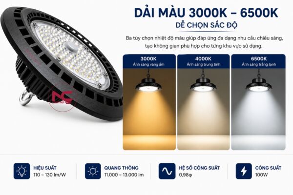 xnc-19 có dải màu từ 3000-6500k