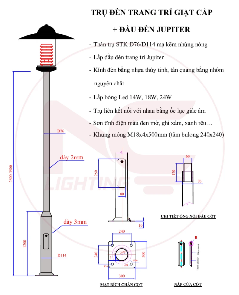 Catalogue cột giật cấp