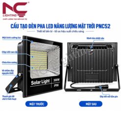 Cấu tạo đèn pha năng lượng mặt trời PNC-52