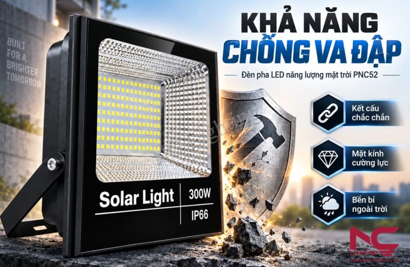 Đặc điểm của đèn pha led năng lượng mặt trời PNC-52