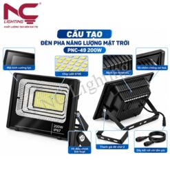Cấu tạo đèn pha năng lượng mặt trời PNC-49