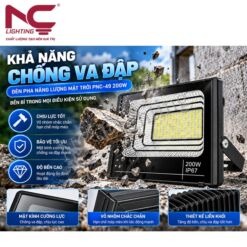 Đèn pha năng lượng mặt trời PNC-49 có khả năng chống va đập