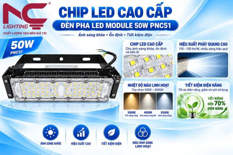 Đặc điểm nổi bật của đèn pha LED PNC51