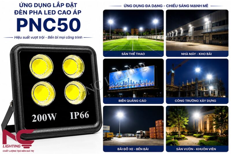 Ứng dụng của đèn pha LED PNC50