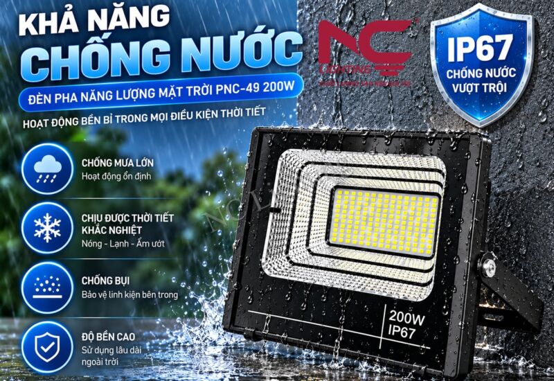 Ưu điểm khi lựa chọn đèn pha năng lượng mặt trời PNC-49