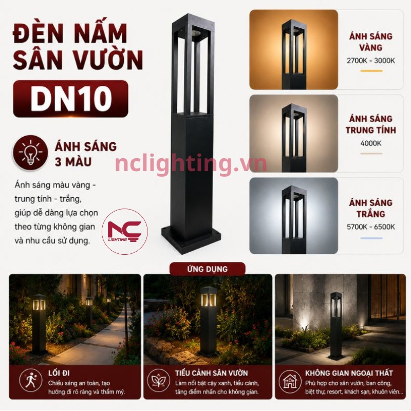 DN10 có 3 màu ánh sáng