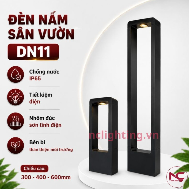 Thông số của DN11 gồm khả năng chống nươc, tiết kiệm điện, làm từ nhôm đúc sơn tĩnh điện