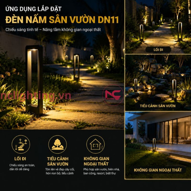 DN11 được sử dụng ở nhiều khu vực như lối đi, tiểu cảnh...