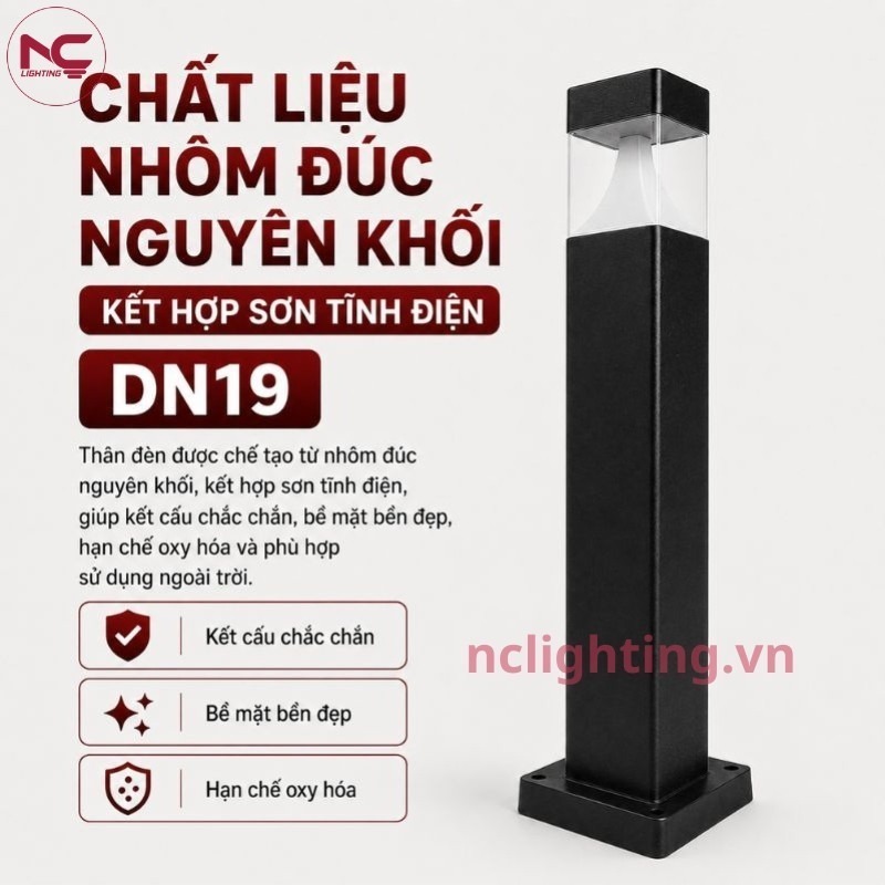 DN19 làm từ chất liệu nhôm đúc cao cấp