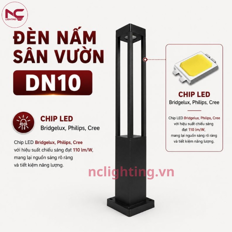 DN10 sử dụng chip led cao cấp