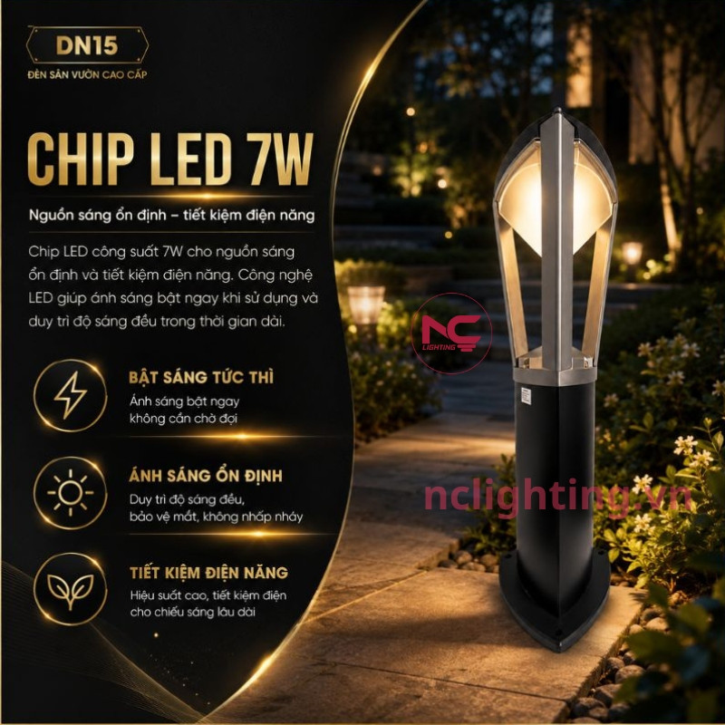 DN15 có chip led 7w nguồn sáng ổn định