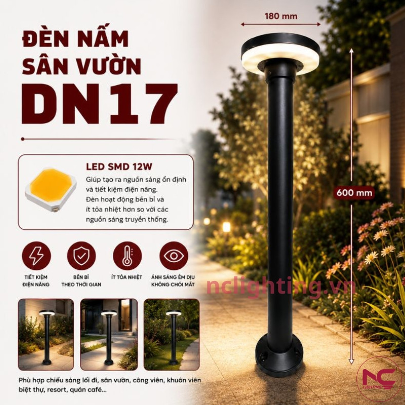DN17 sử dụng chip led cao cấp