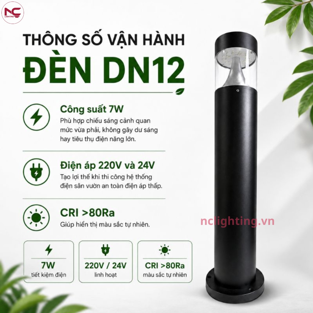 DN12 có công suất 7w