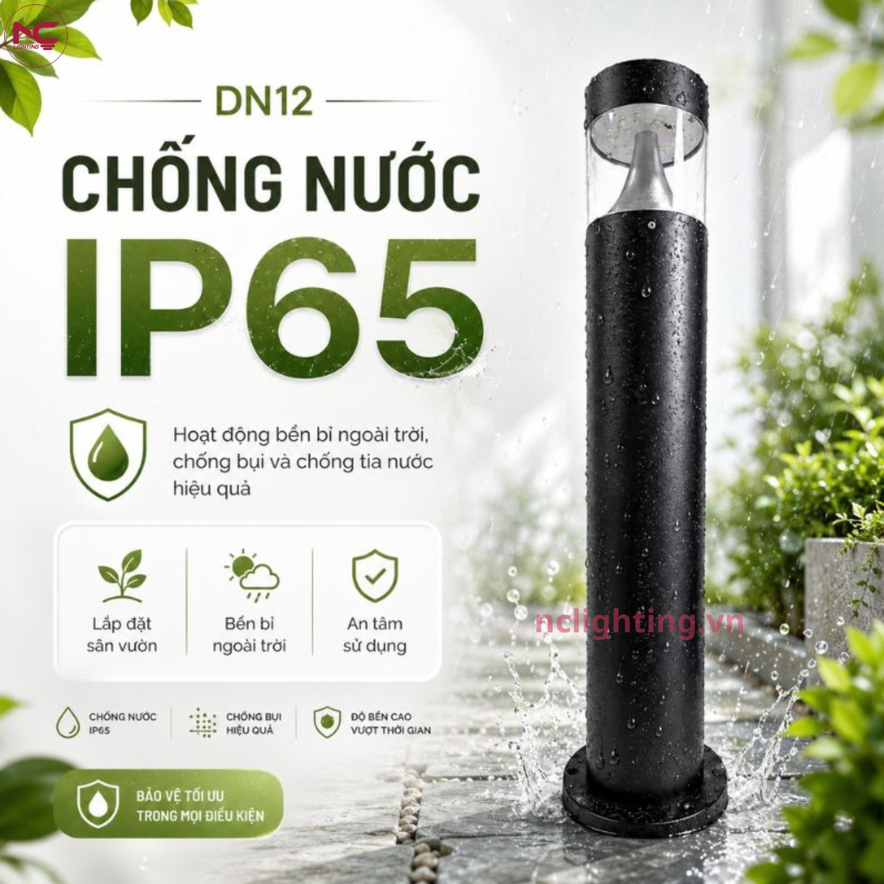 DN12 theo tiêu chuẩn chống nước IP65