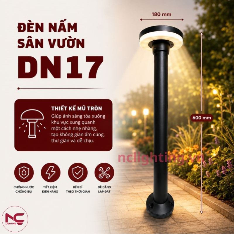DN17 có thiết kế mũ nấm đẹp mắt