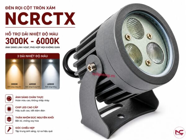 NCRCTX có 3 dải nhiệt độ màu linh hoạt