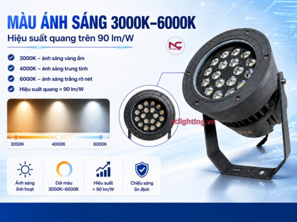 NCCDCC có đa dạng màu ánh sáng