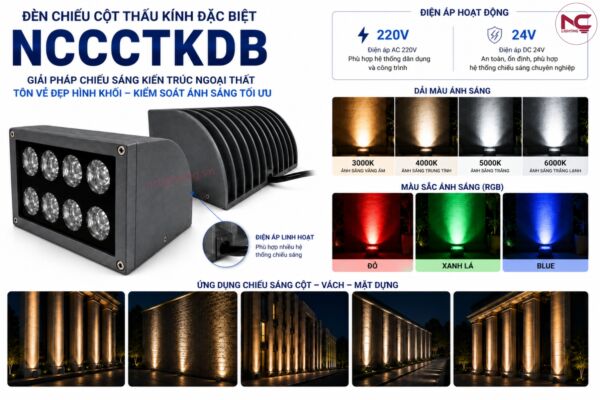 NCCCTKDB linh hoạt điện áp và màu sắc