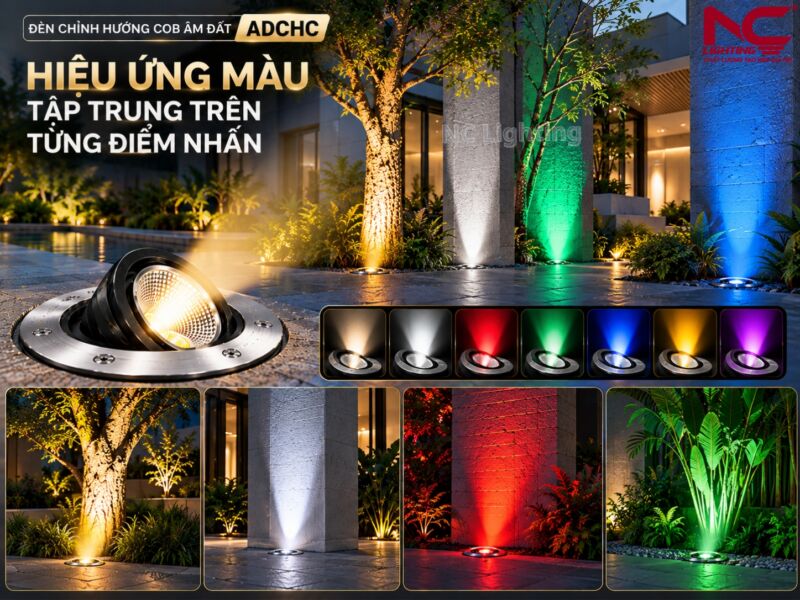 ADCHC có hiệu ứng màu đỏ, xanh, vàng...