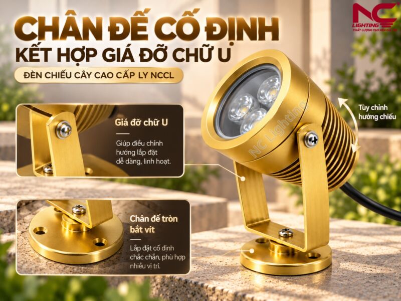 NCCL có chân đế cố định kết hợp chữ U chắc chắn