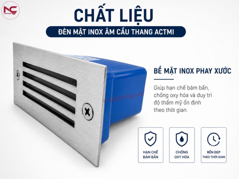 Bề mặt actmi làm từ chất liệu Inox