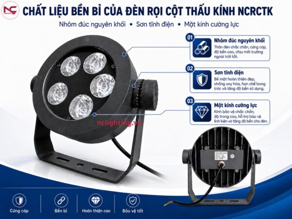NCRCTK được làm từ chất liệu bền bỉ với nhôm đúc nguyên khối