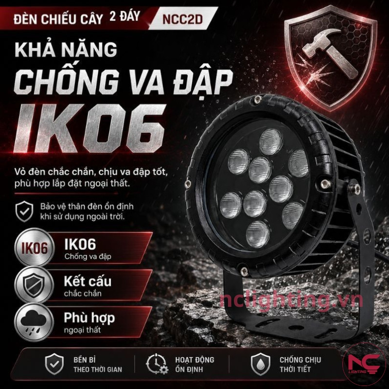 NCC2D có khả năng chống va đập theo IK06