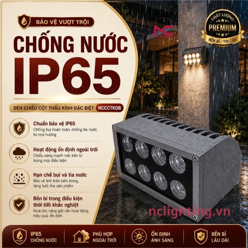 NCCCTKDB chuẩn chống nước IP65 giúp hoạt động ổn định ngoài trời