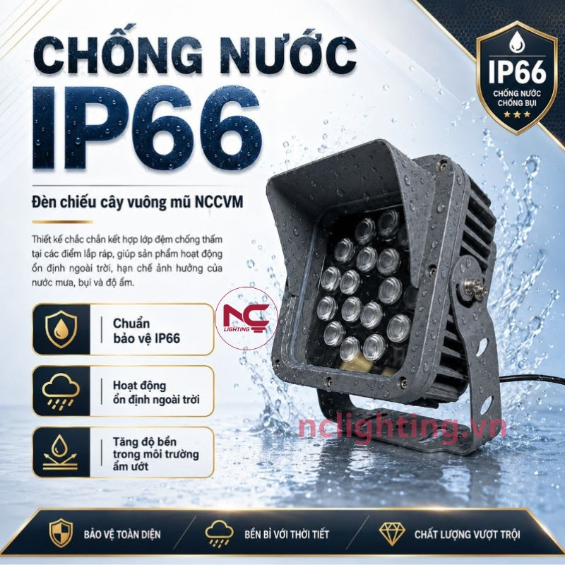 NCCVM đáp ứng chuẩn chống nước IP66