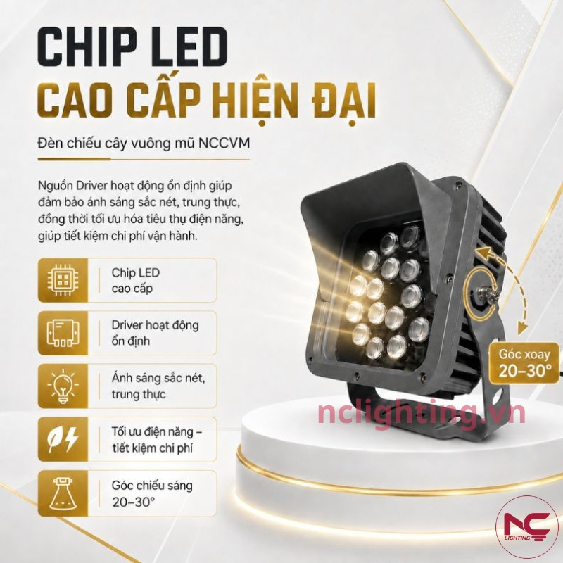NCCVM sử dụng chip led cao cấp