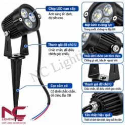 Cấu tạo đèn cắm cỏ có tai NCCT