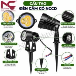 Cấu tạo đèn cắm cỏ NCCD SMD 3W