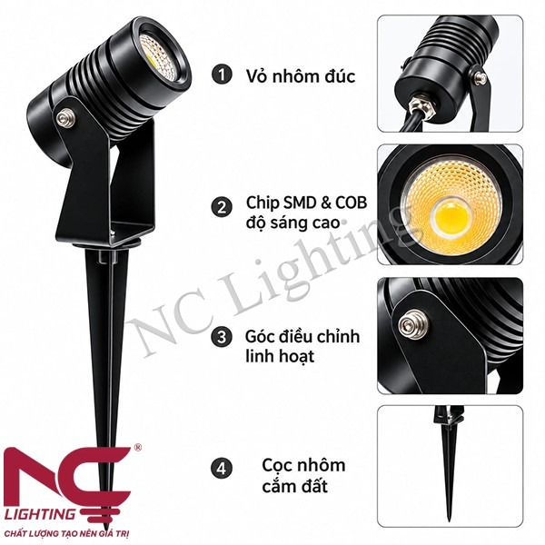 cau-tao-den-cam-co-nhom-duc-nccnd Cấu tạo đèn cắm cỏ nhôm đúc NCCND