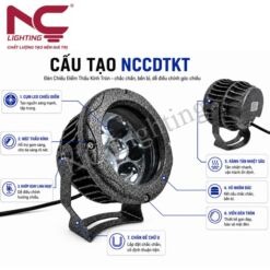 Cấu tạo đèn chiếu điểm thấu kính tròn NCCDTKT
