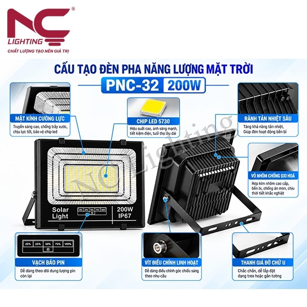 cau-tao-den-pha-nang-luong-mat-troi-pnc-31 Cấu tạo đèn pha năng lượng mặt trời PNC-31