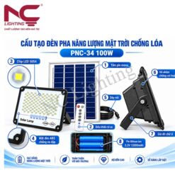 Cấu tạo đèn pha năng lượng mặt trời PNC-34