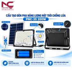 Cấu tạo đèn pha năng lượng mặt trời PNC-35