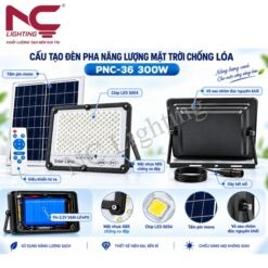 Cấu tạo đèn pha năng lượng mặt trời PNC-36