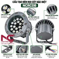 Cấu tạo đèn rọi cột đặc biệt NCRCDB